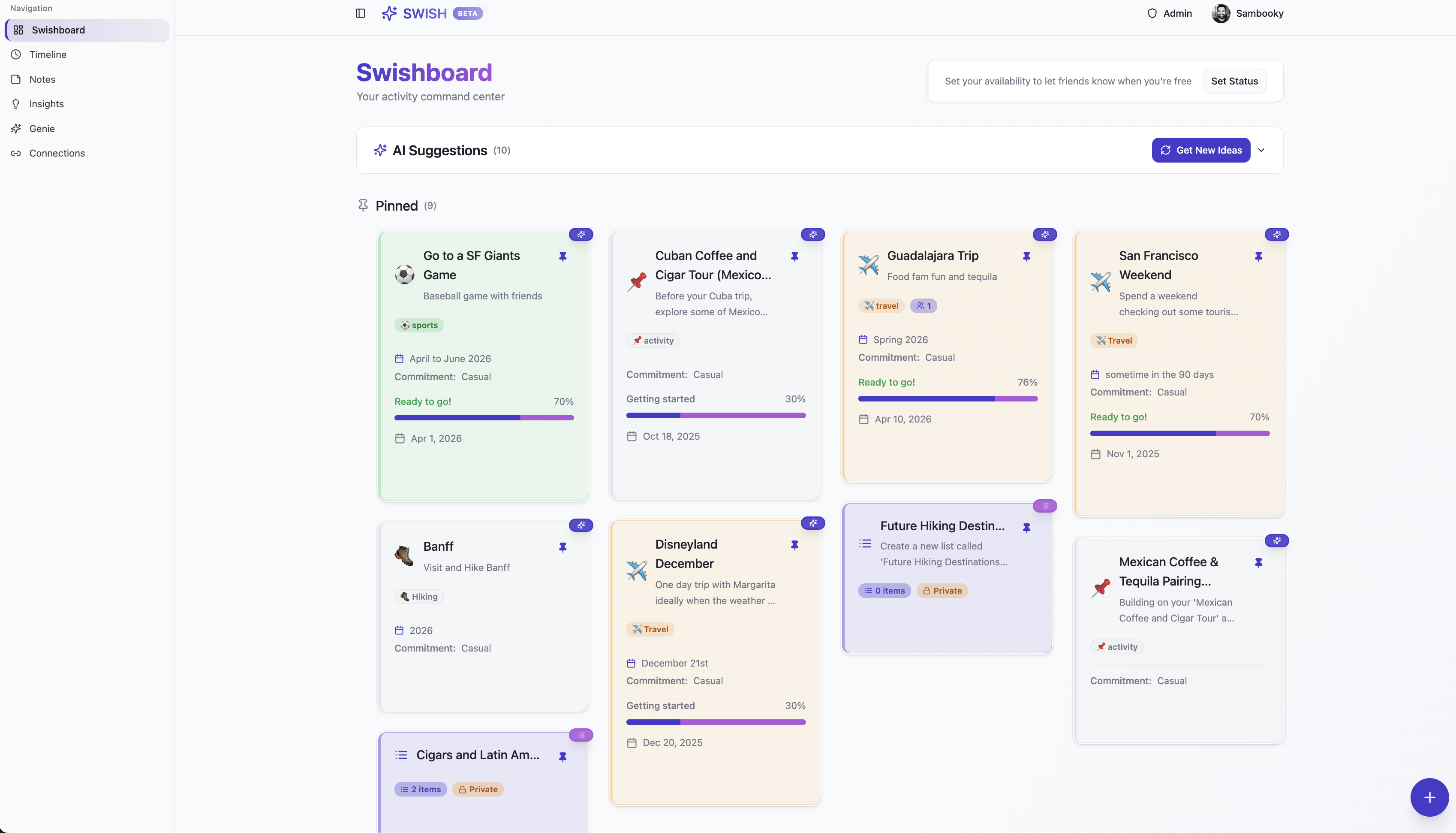 SWISH! - Main screenshot showing features and interface