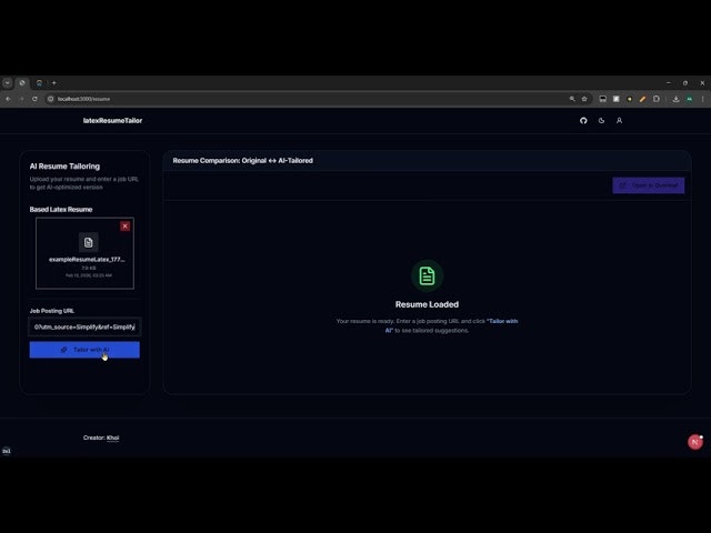 latexResumeTailor gallery image