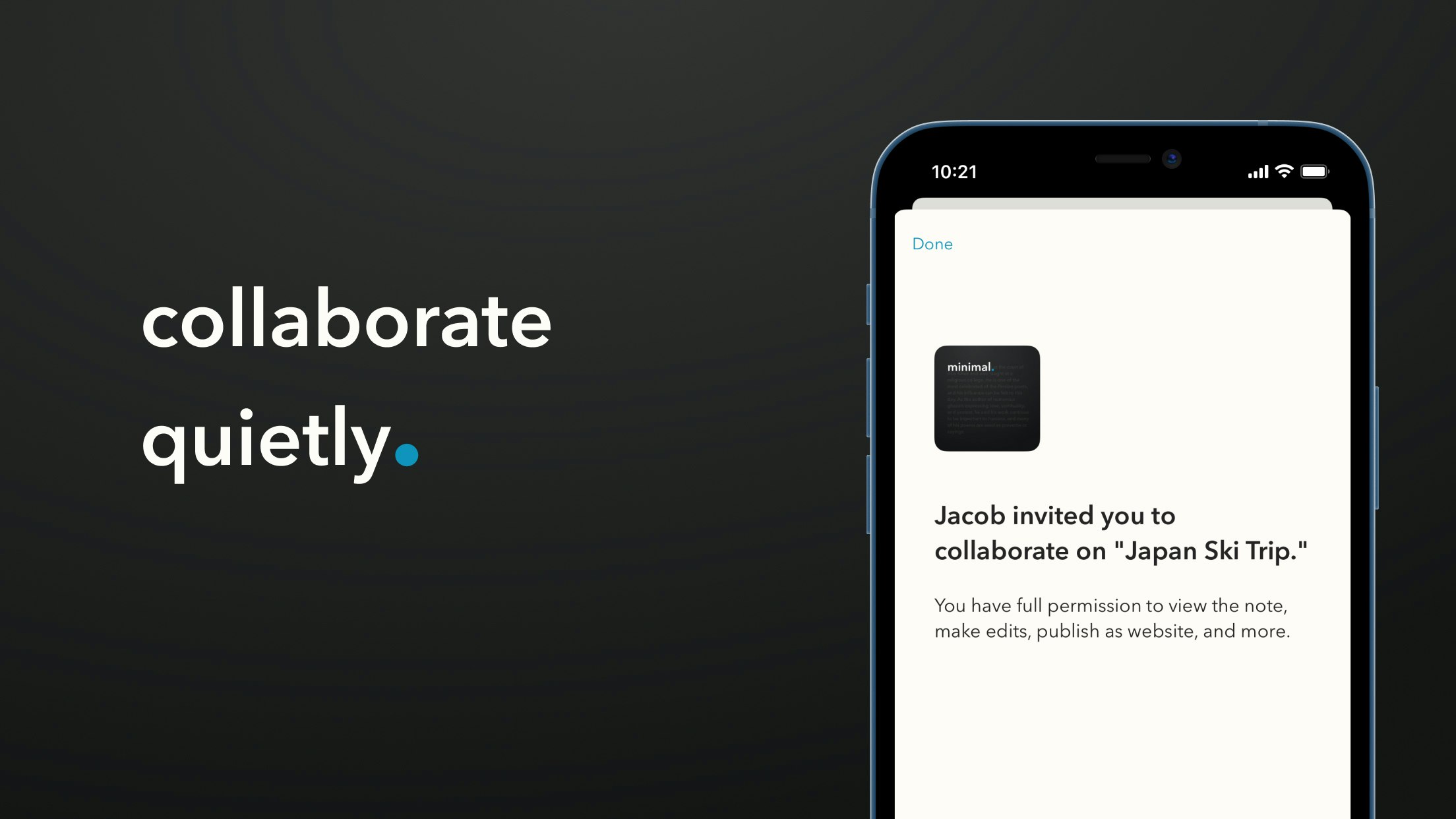 Minimal gallery image