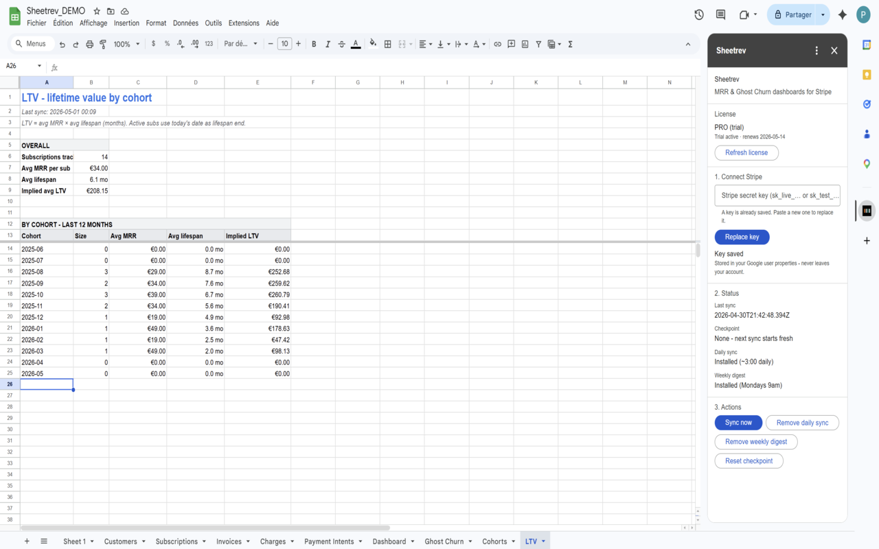 Sheetrev / Your MRR, in your sheet. gallery image
