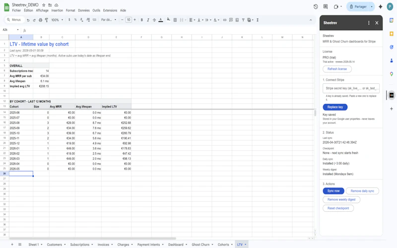 Sheetrev / Your MRR, in your sheet. screenshot 7