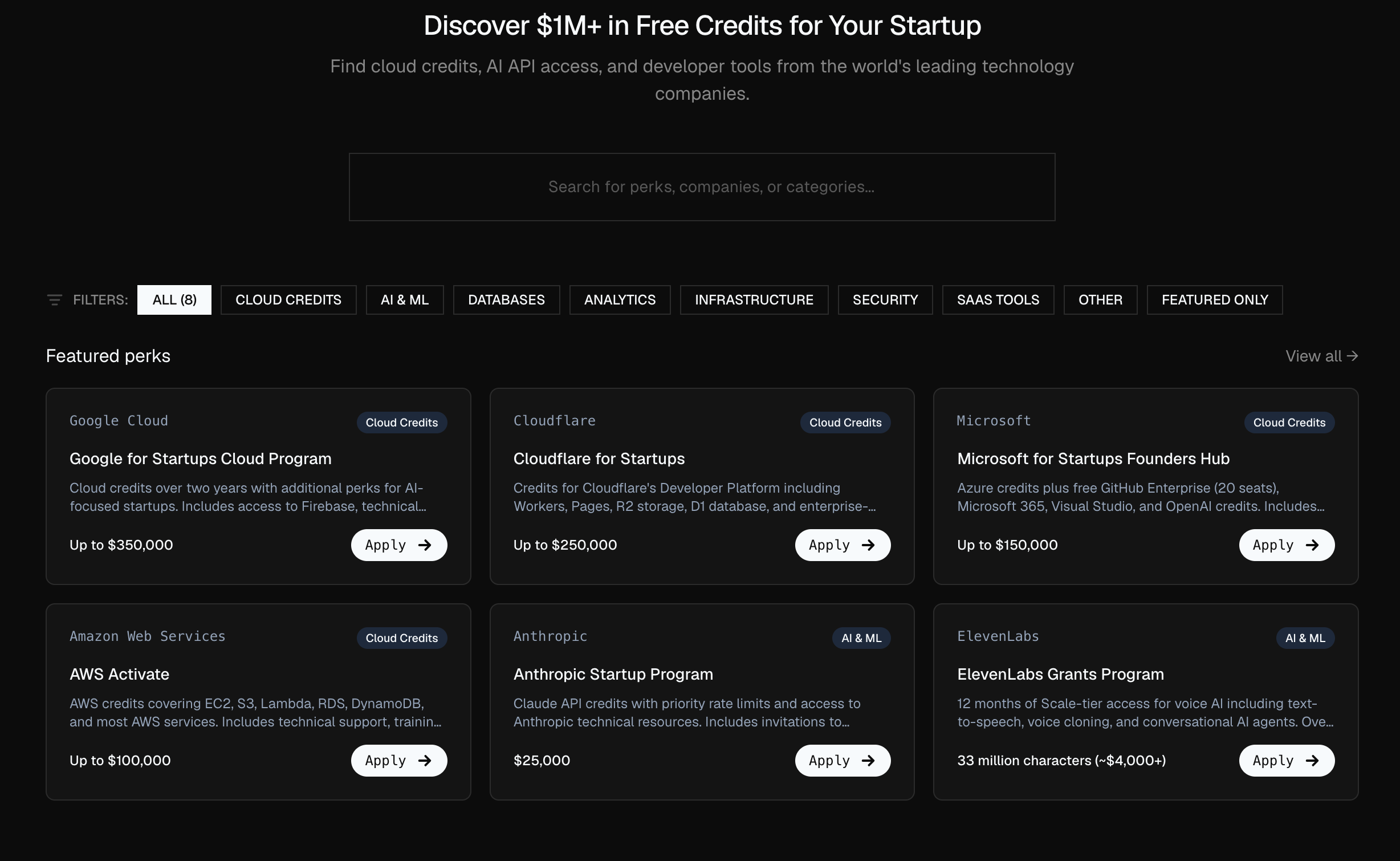 Startup Perks Directory gallery image