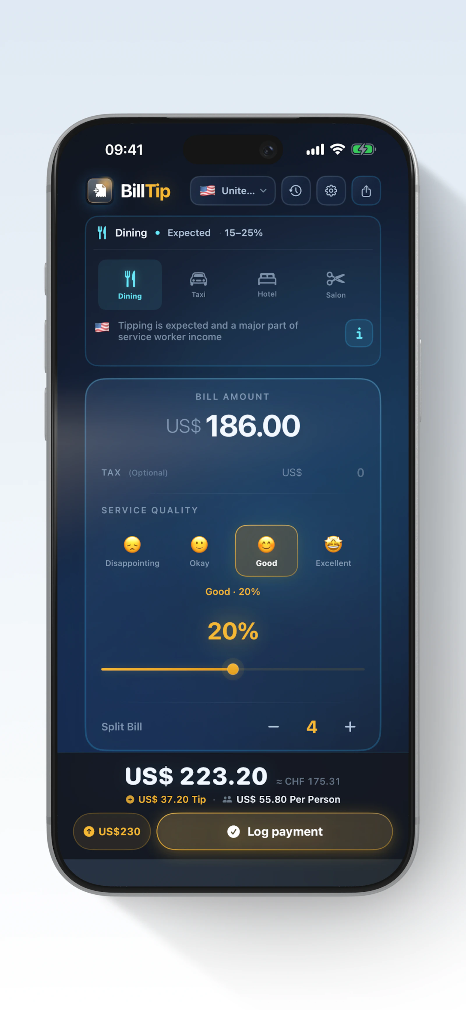 BillTip screenshot 3