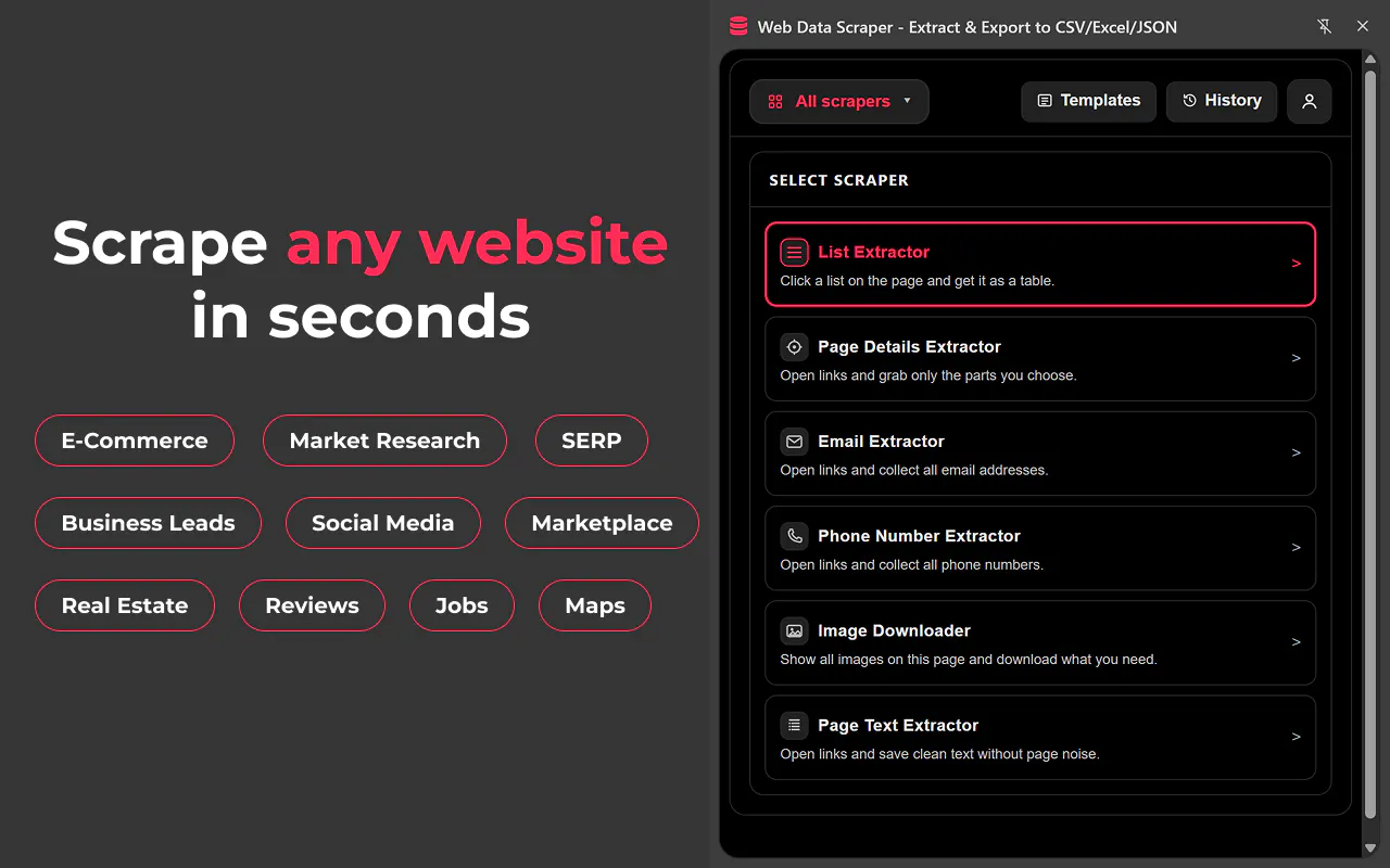 Web Data Scraper product banner