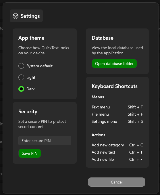 Text Vault - Screenshot 3 showing product features and functionality
