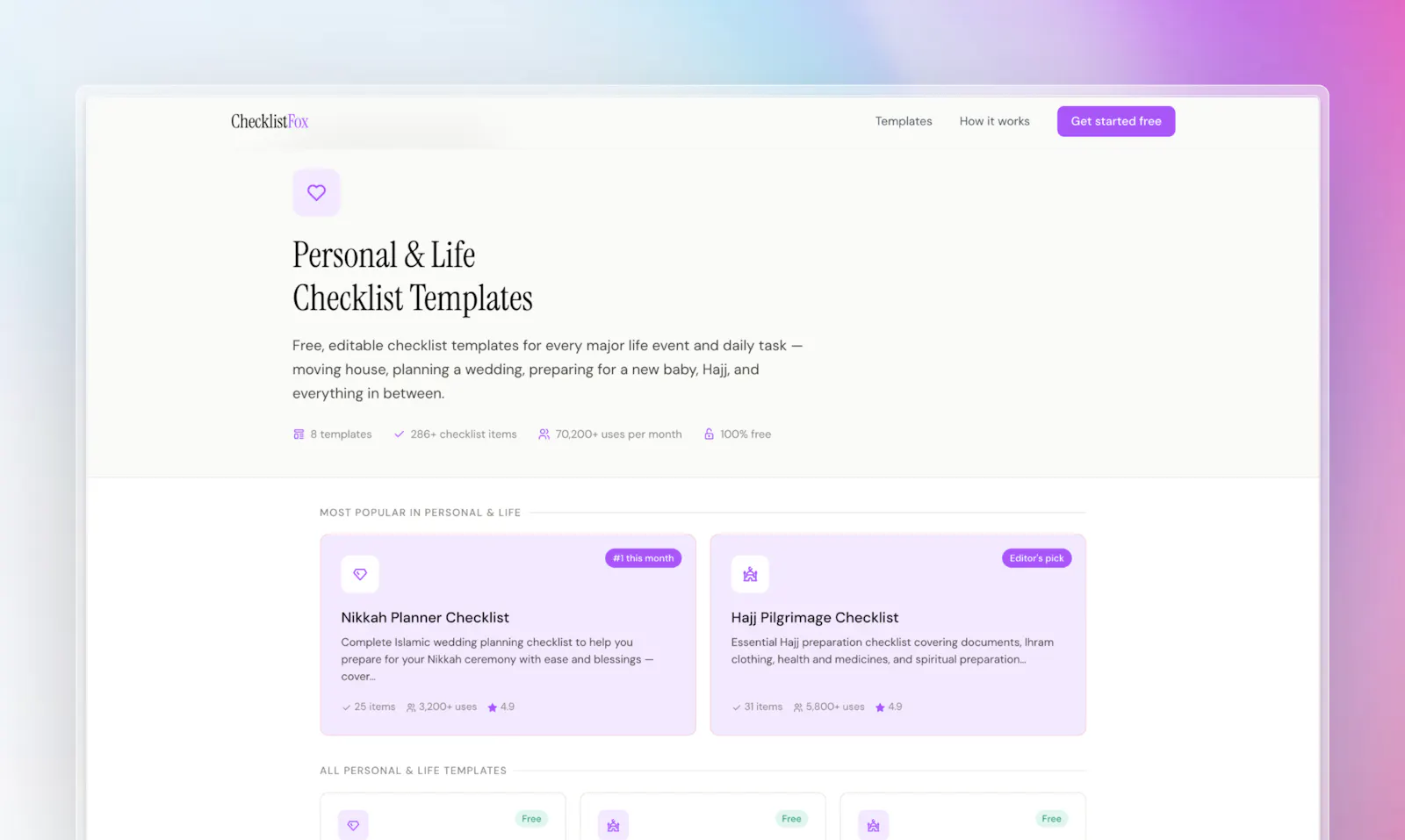 ChecklistFox screenshot 2