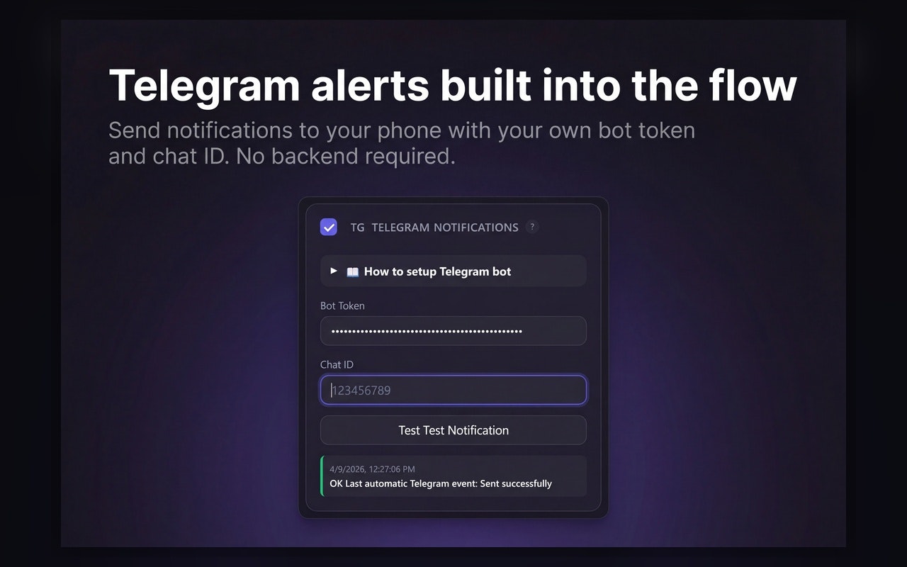 Auto Refresh with Telegram Alerts