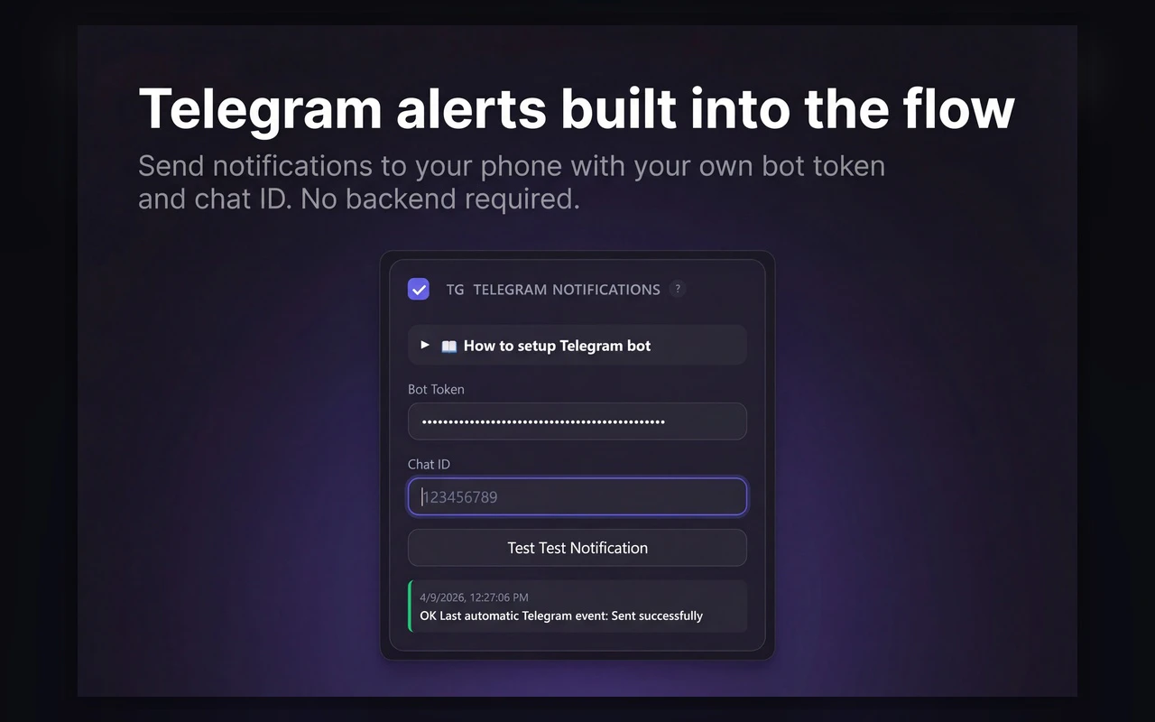 Auto Refresh with Telegram Alerts