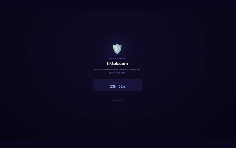 Focus Warden screenshot 2