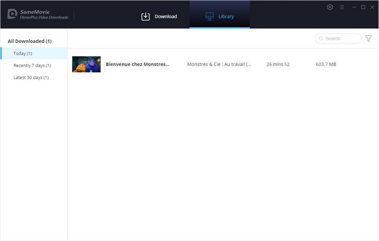 Samemovie Disneyplus Video Downloader - เครื่องมือดาวน์โหลดวิดีโอที่ยิ่งใหญ่ที่สุดสำหรับ Disney Plus media 2