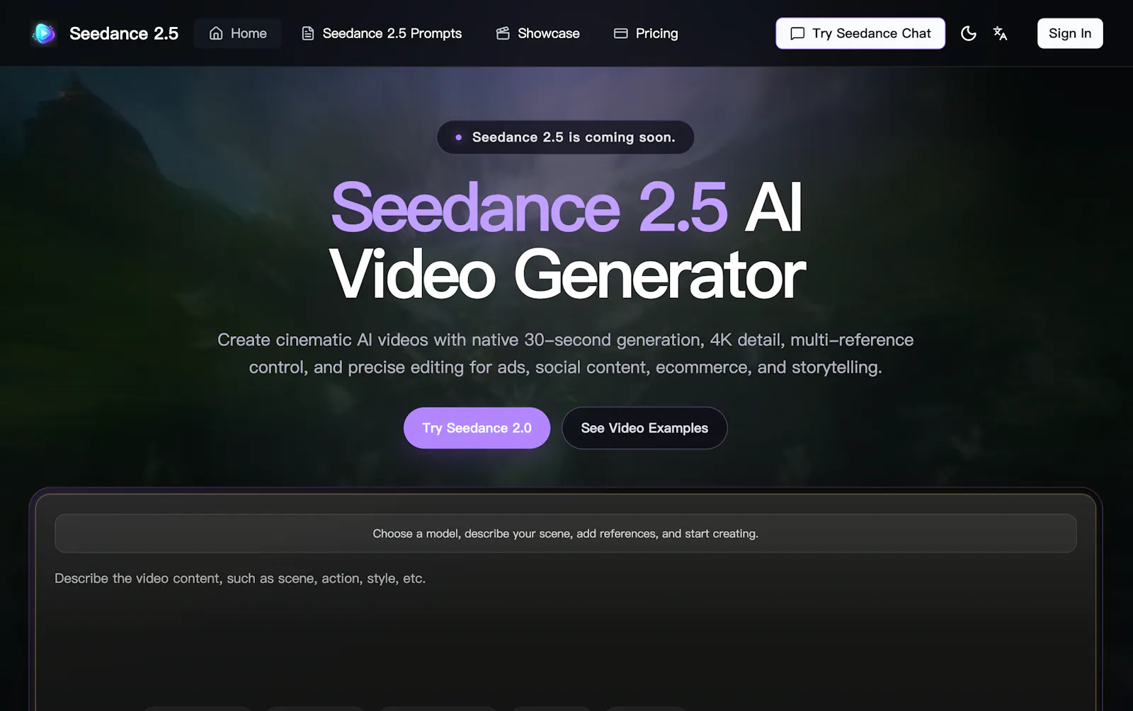 Seedance 2.5 screenshot 1