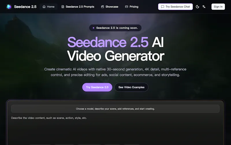 Seedance 2.5 screenshot 1