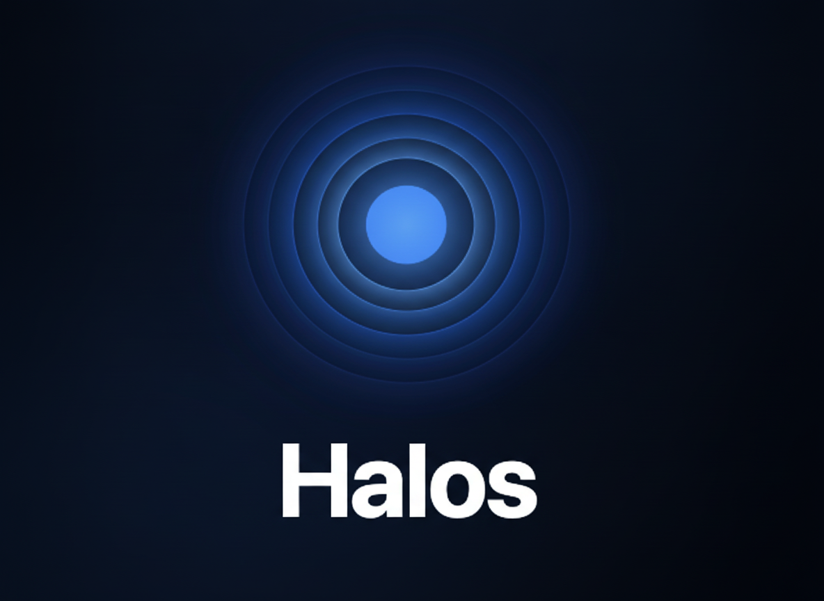 Halos - Product Hunt launch logo and brand identity