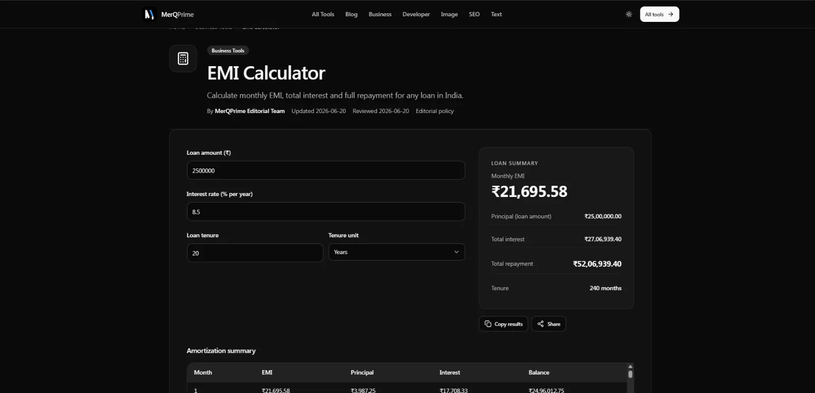 MerQPrime Tools screenshot 3