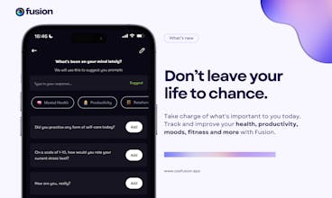 Fusion Copilot - Отслеживайте свое здоровье и продуктивность в путешествии от настроения до фитнеса.
