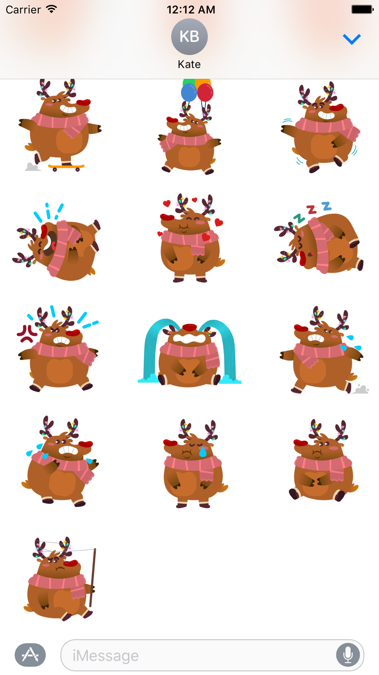 Rudolph the Fluffy Reindeer Stickers gallery image