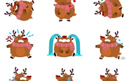 Rudolph the Fluffy Reindeer Stickers media 2