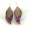 Purple Faux Leather Earrings