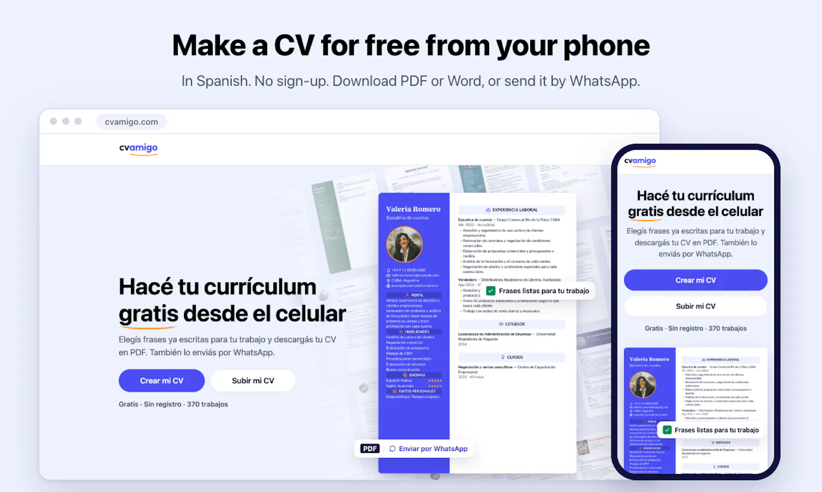 CV Amigo screenshot 2