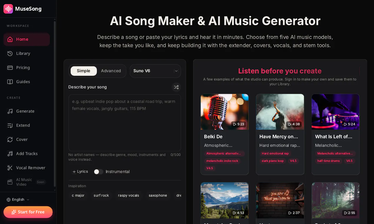 MuseSong gallery image