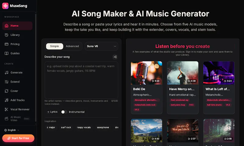 MuseSong screenshot 1