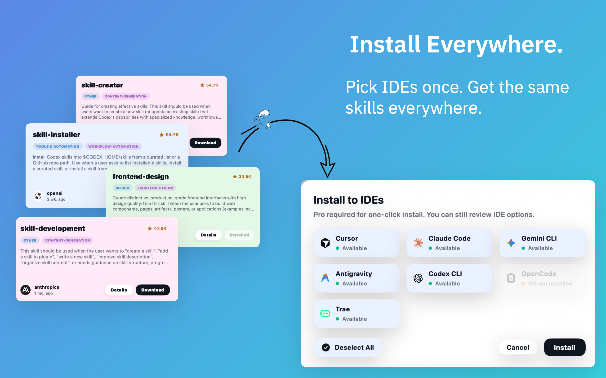 SkillMap: AI Skill manager - Screenshot 2 showing product features and functionality