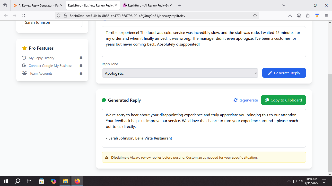 ReplyHero – AI Review Reply Generator - Automate your responses and save time effortlessly. medya 1