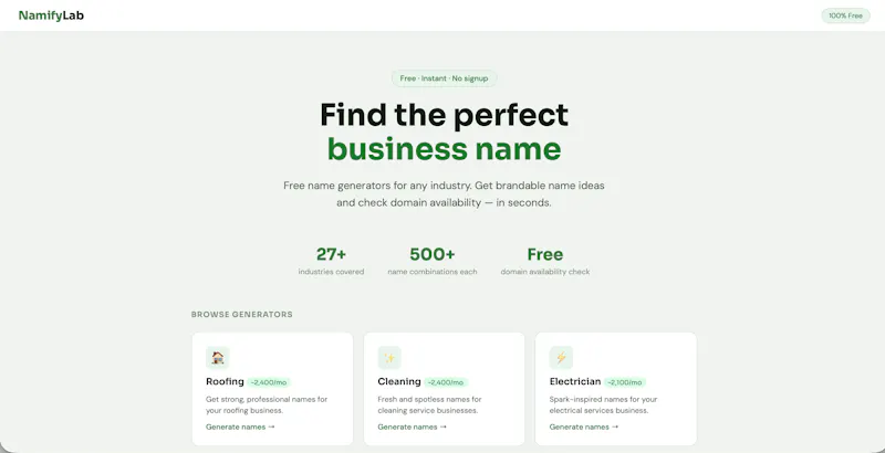 NamifyLab screenshot 2