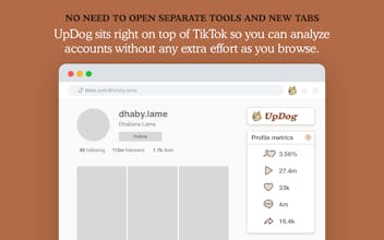 UpDog Analytics for TikTok gallery image
