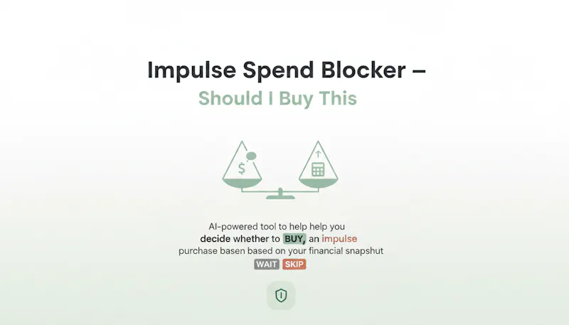 Impulse Spend Blocker  screenshot 1