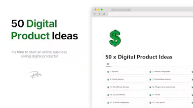 50 Digital Product Ideas gallery image