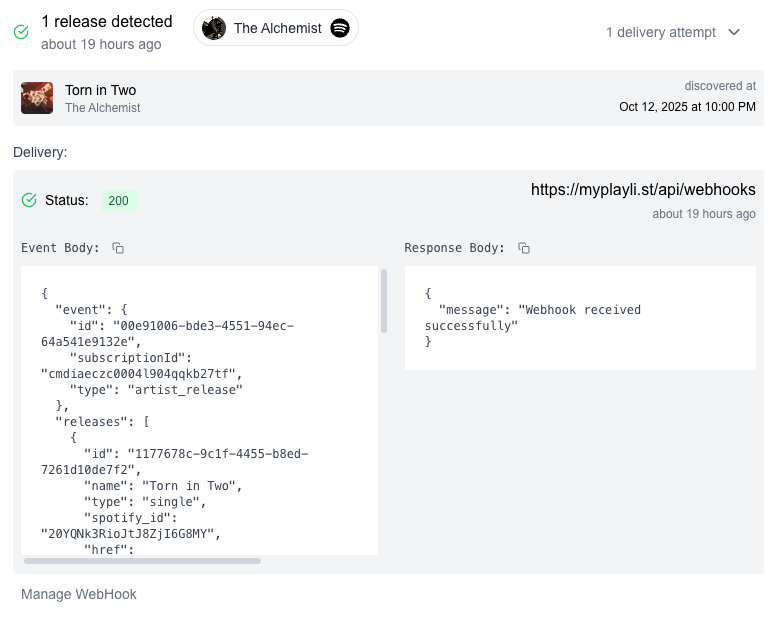Spotify WebHooks gallery image