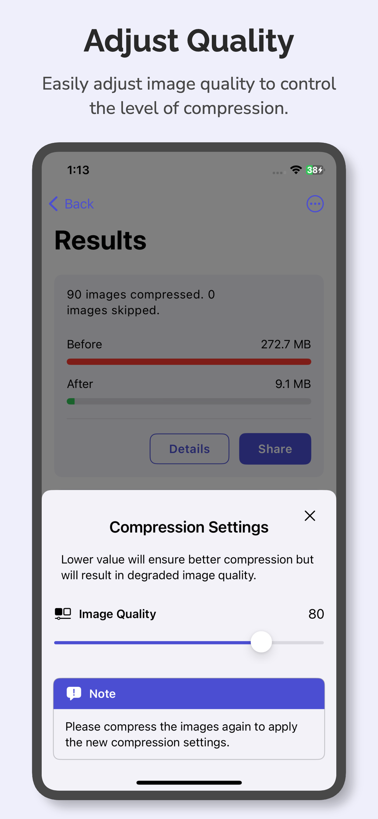 MB to KB Compressor for iPhone media 6