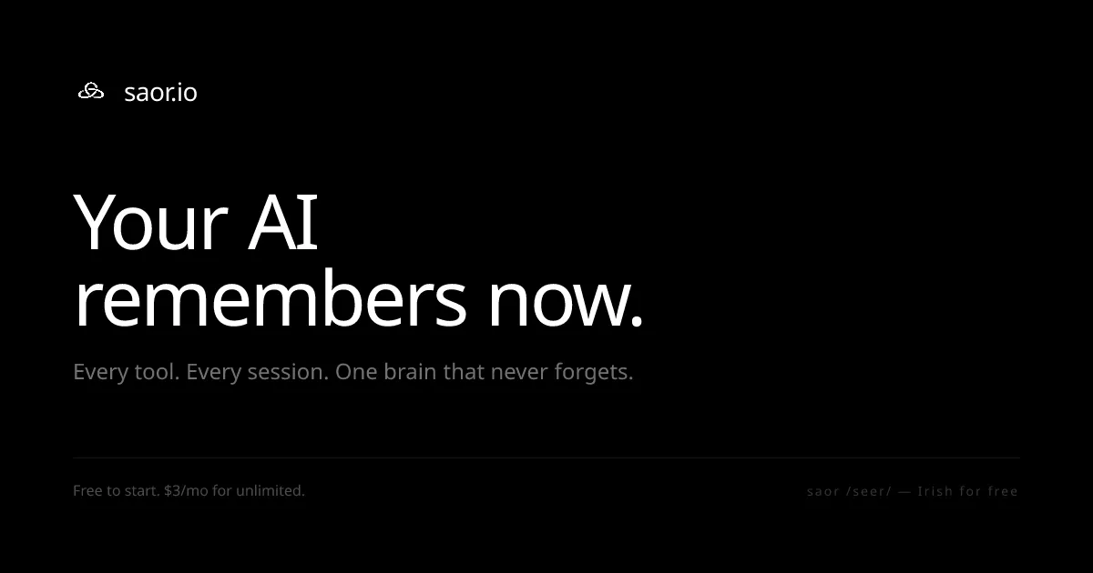 saor.io - Active Memory for All AI gallery image