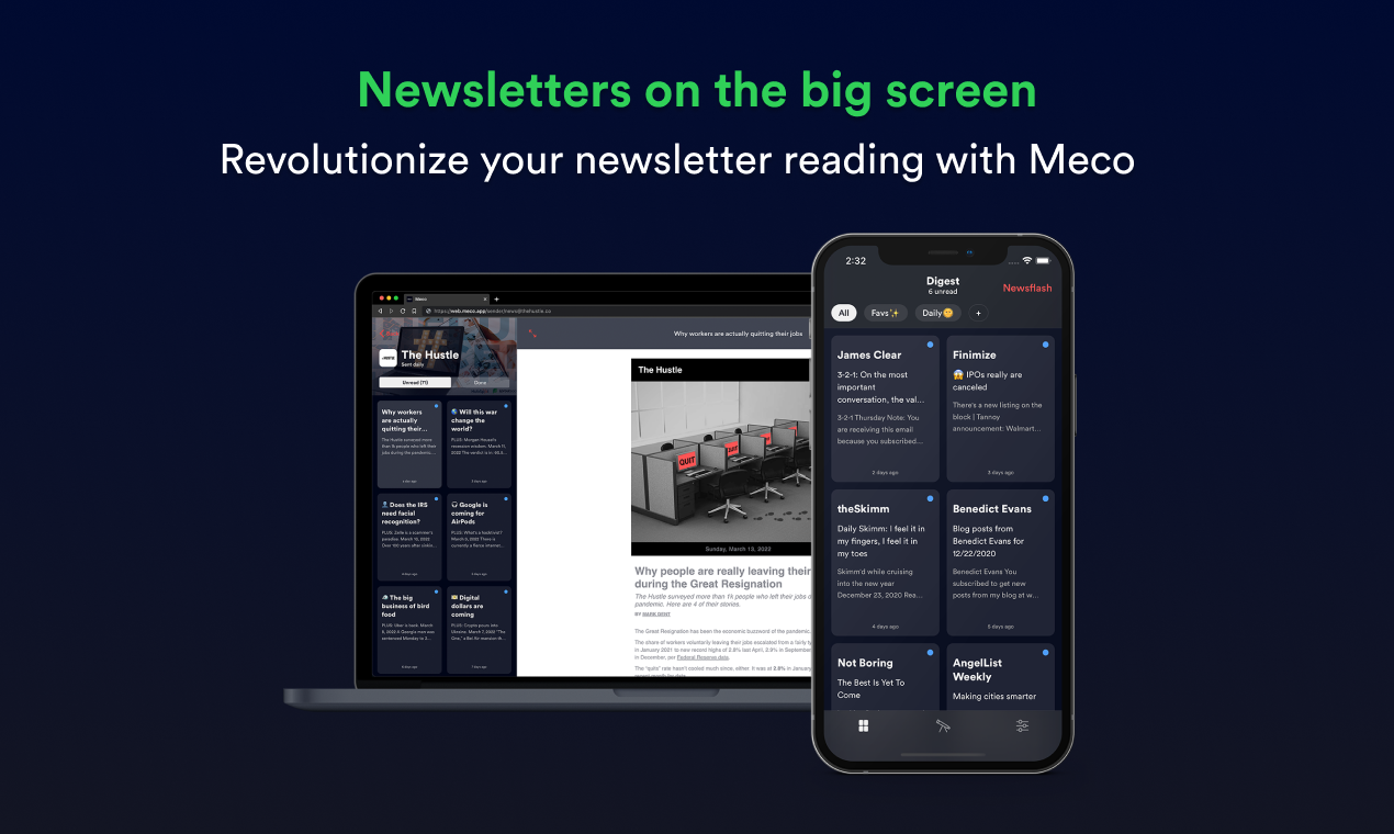 Media Pembaca Web MECO - Baca surat berita di luar peti masuk, di web 6