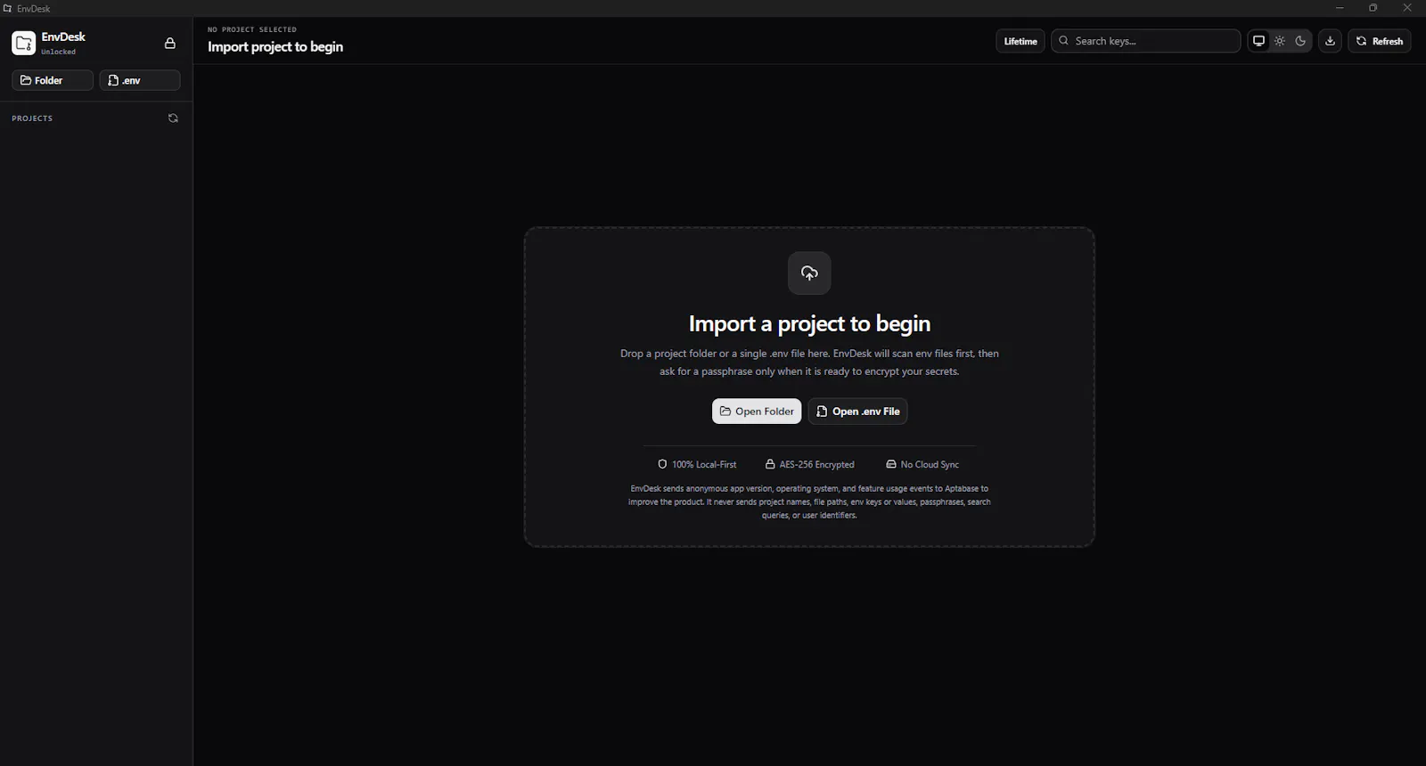 EnvDesk screenshot 2