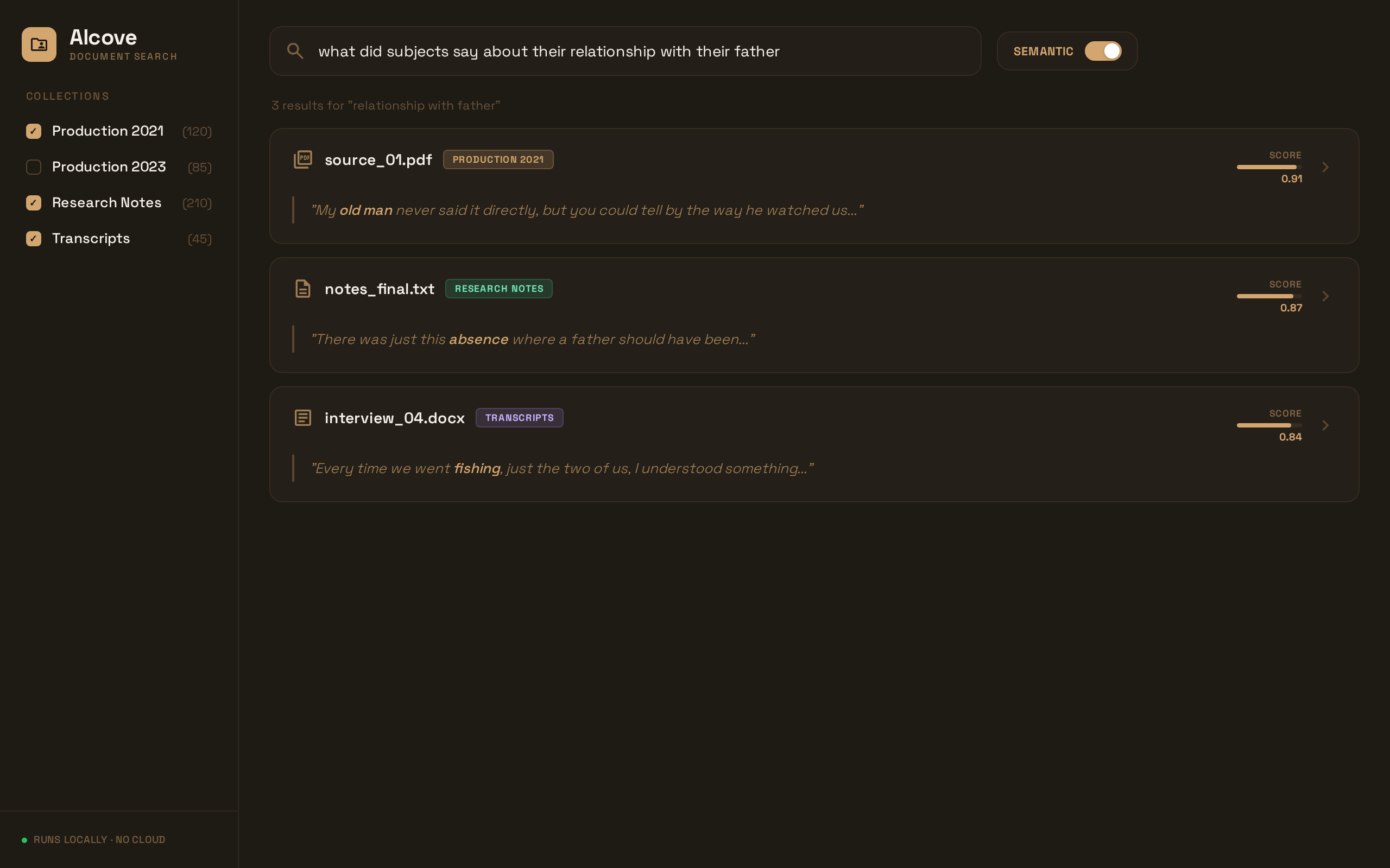 Alcove - Local Semantic Search gallery image