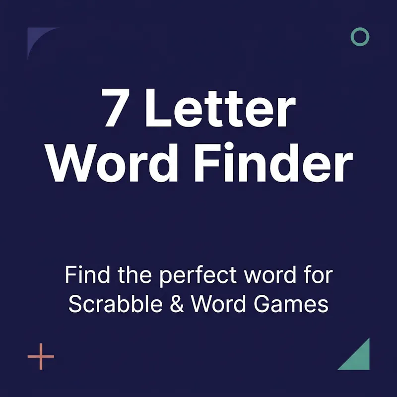 7 Letter Word Finder screenshot 1