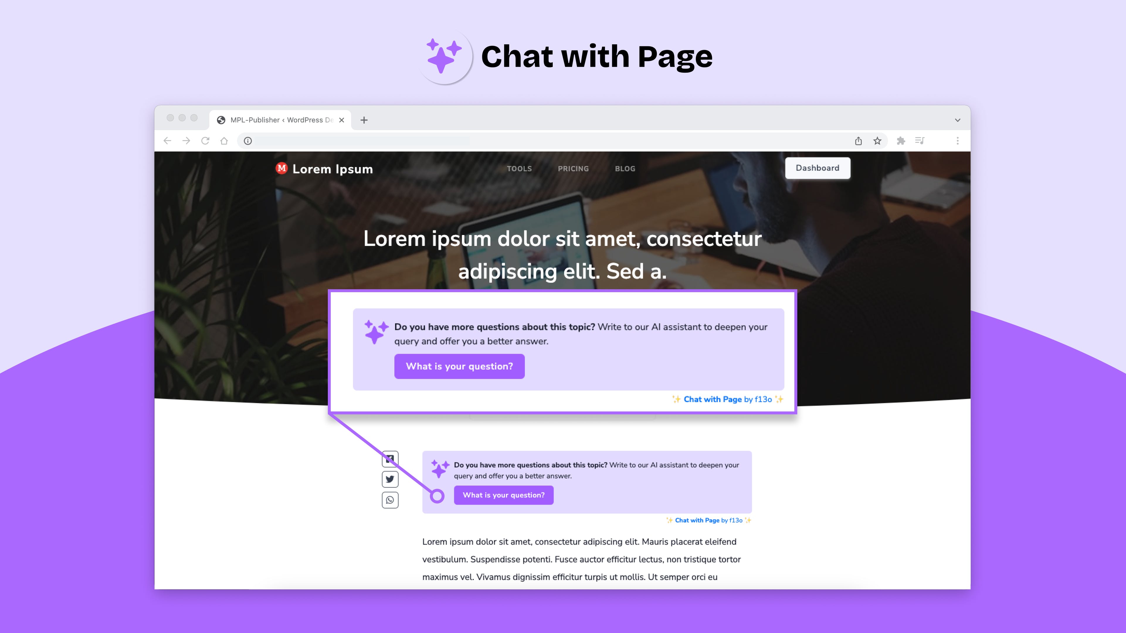 Chat with your Pages - AI Post Assistant media 1
