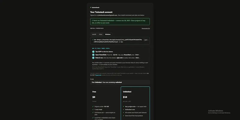 Twinstack screenshot 2