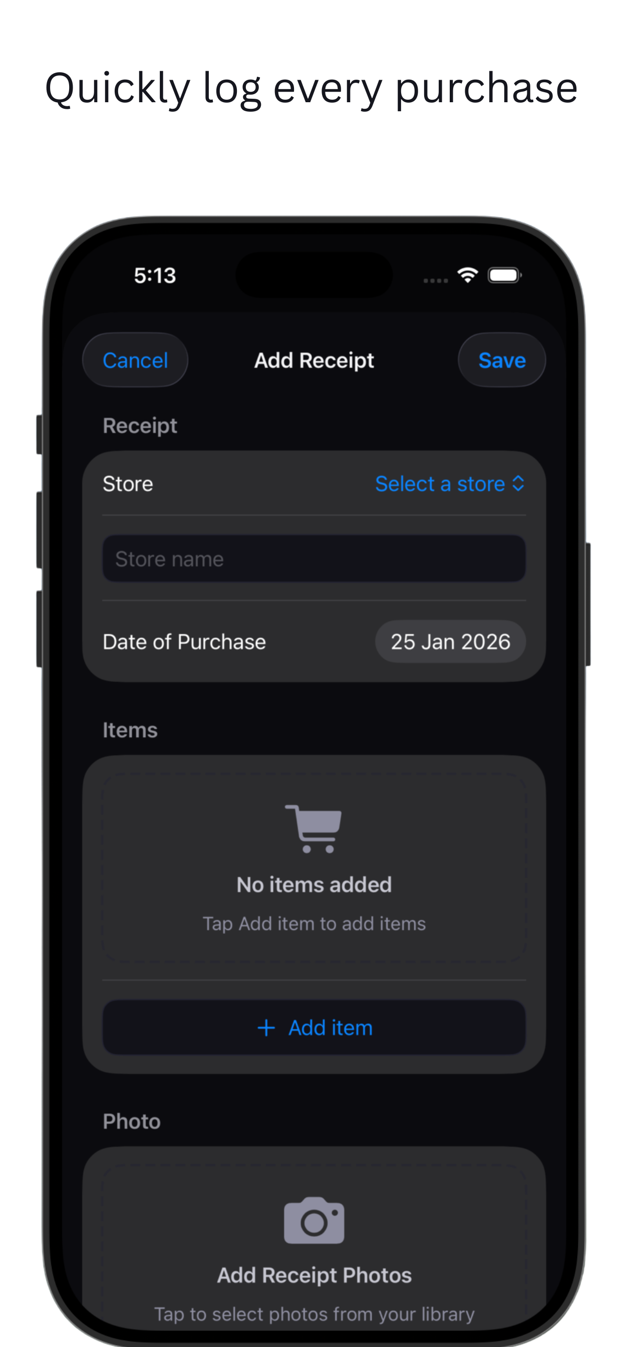 Receiptr - Screenshot 2 showing product features and functionality