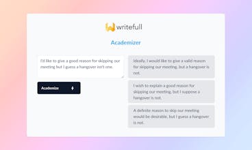 Writefull Academizer gallery image