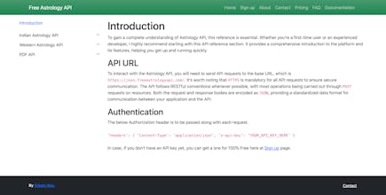 Free Astrology API gallery image