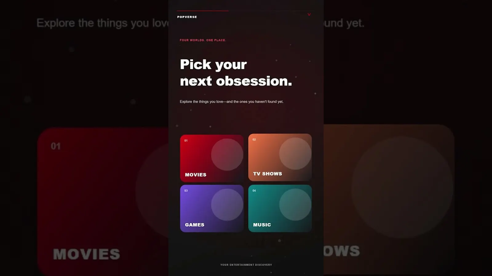 Popverse screenshot 1 (video preview)