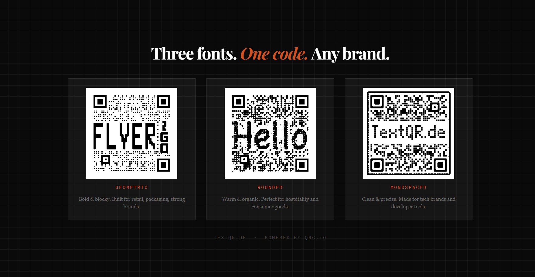TextQR.de :Your message. Inside the code gallery image