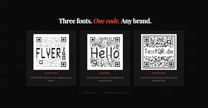 TextQR.de :Your message. Inside the code gallery image