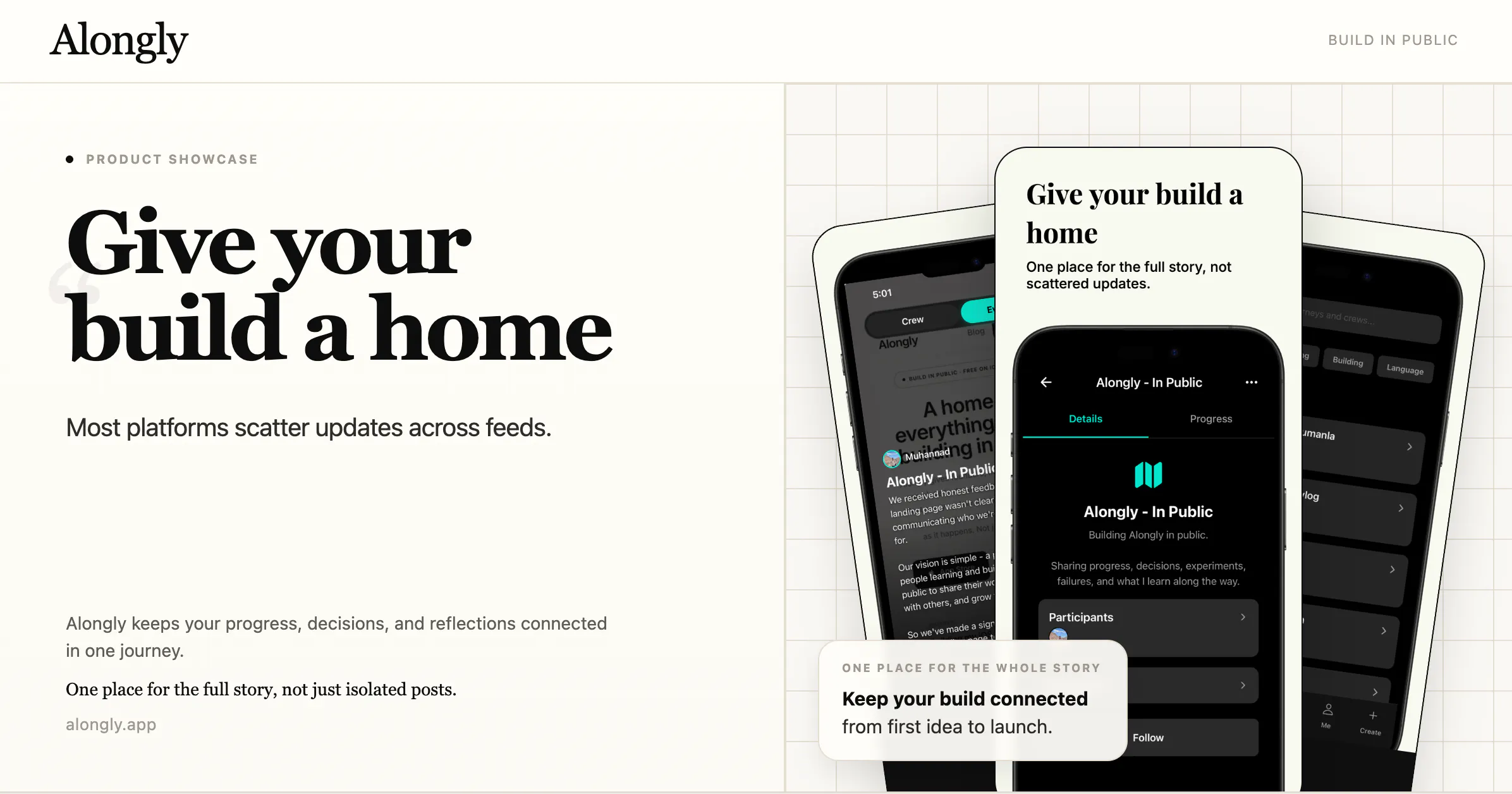 Alongly — Build in public. gallery image