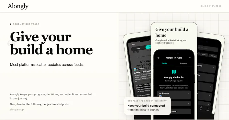 Alongly — Build in public. screenshot 3