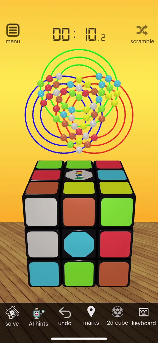 Solvente de cubos de Rubik 3d - Resuelve el cubo de Rubik con la cámara de iPhone;¡Juega 3d Rubiks Cube! media 6
