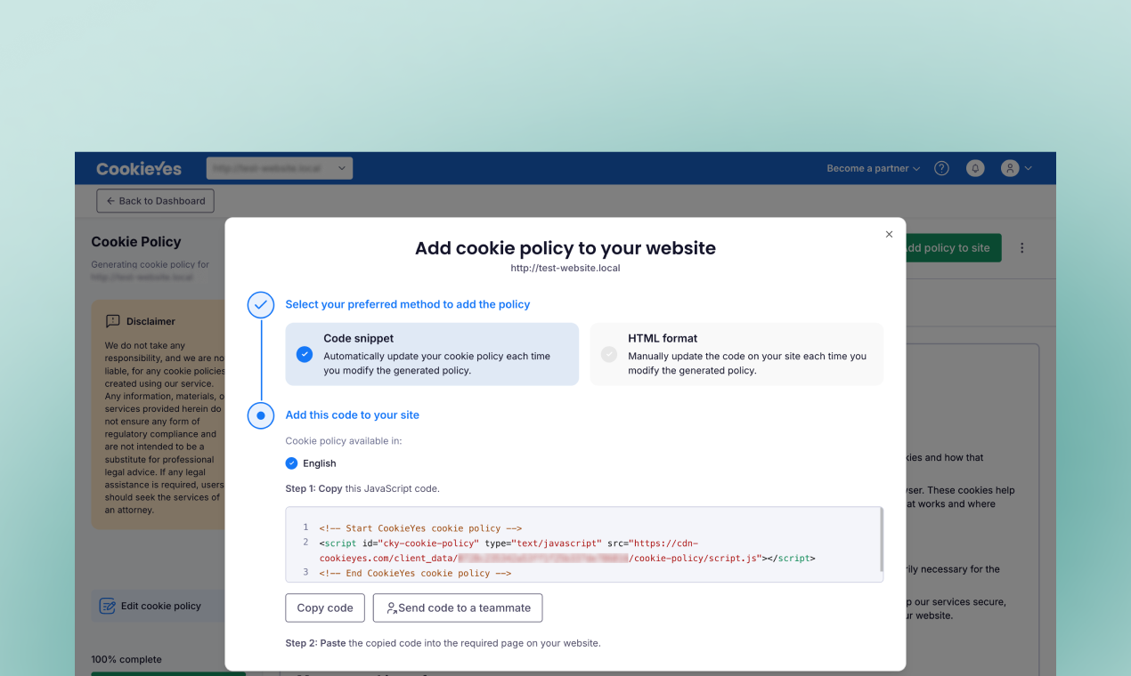 CookiePolicy Generator by CookieYes gallery image